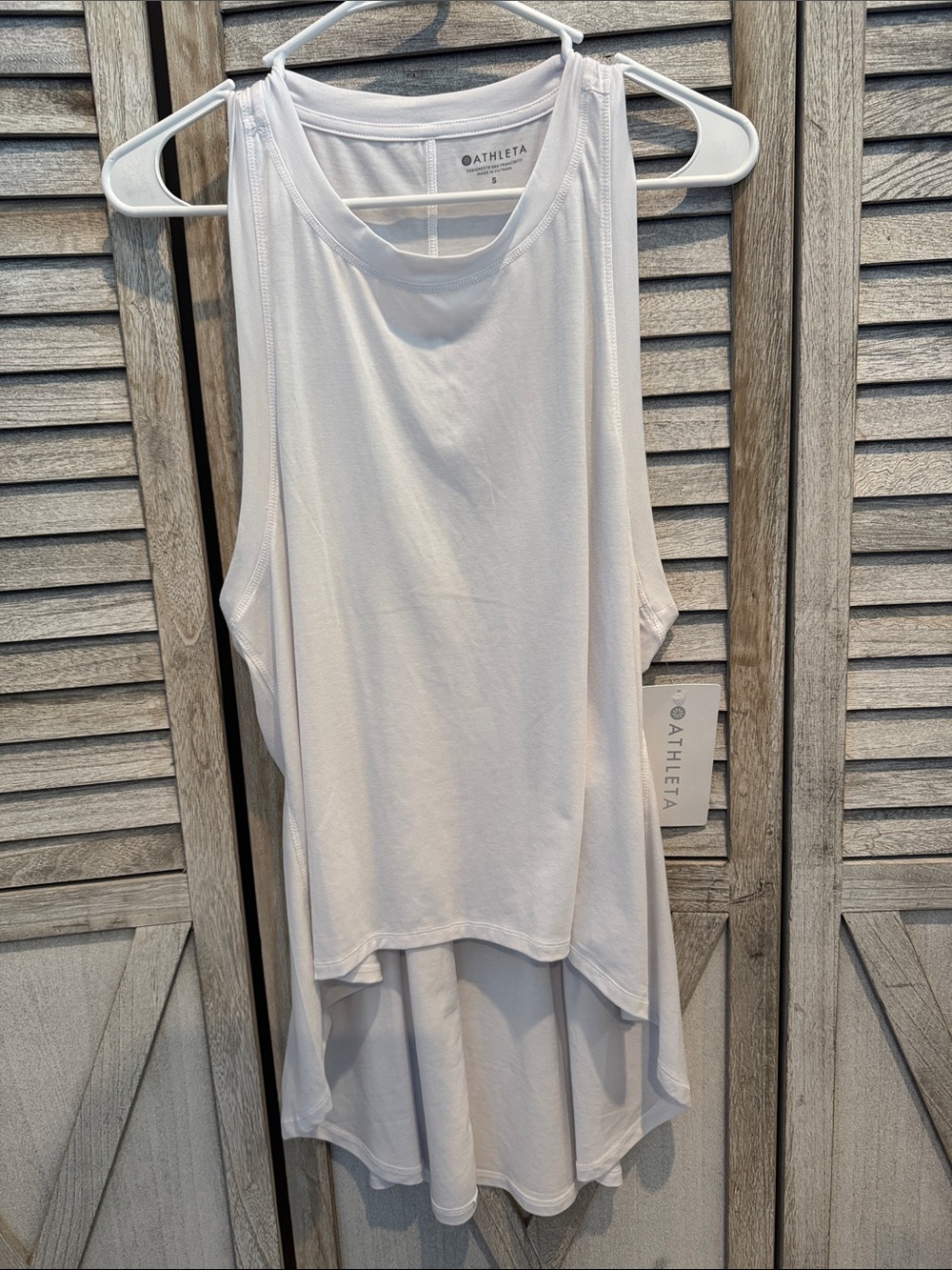 Athleta White High-Low Racerback Tank